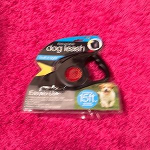 Retractable dog leash with built in light